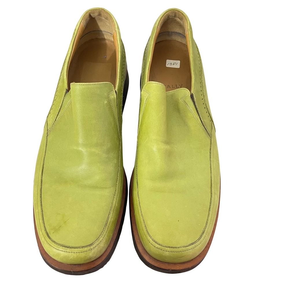 Bally Sorvis Men's Loafer Made in Italy RARE Color Avocado Green Size 9.5